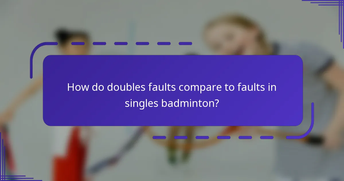 ¿Qué constituye una falta de servicio en el bádminton dobles?