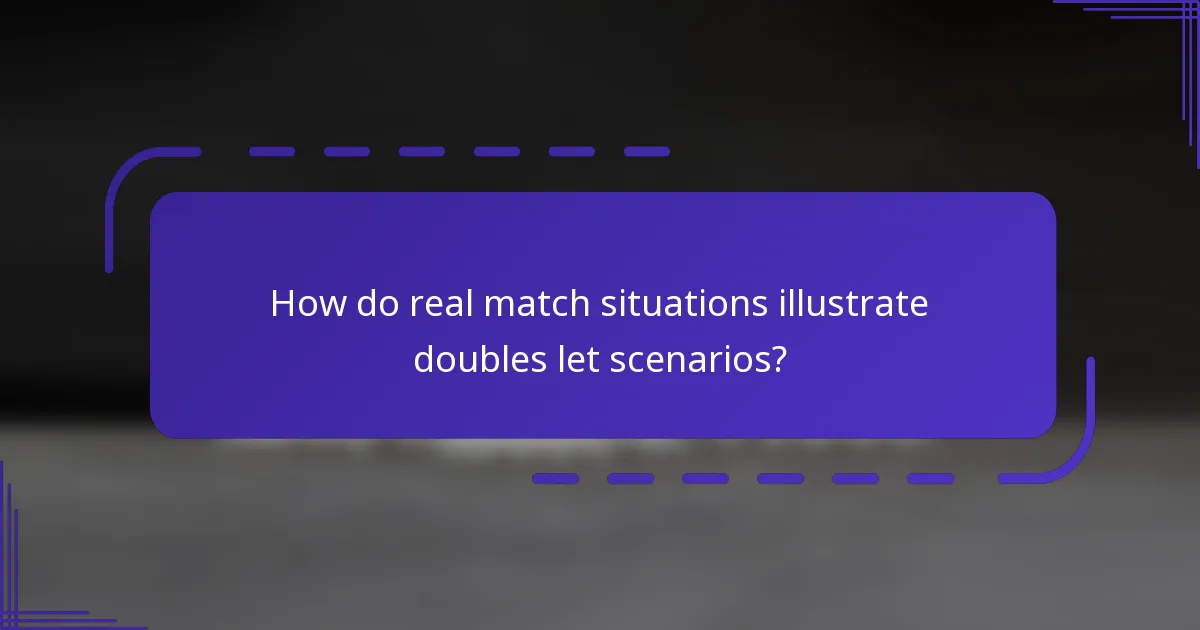 ¿Cuáles son las reacciones de los jugadores ante los escenarios de let en dobles?