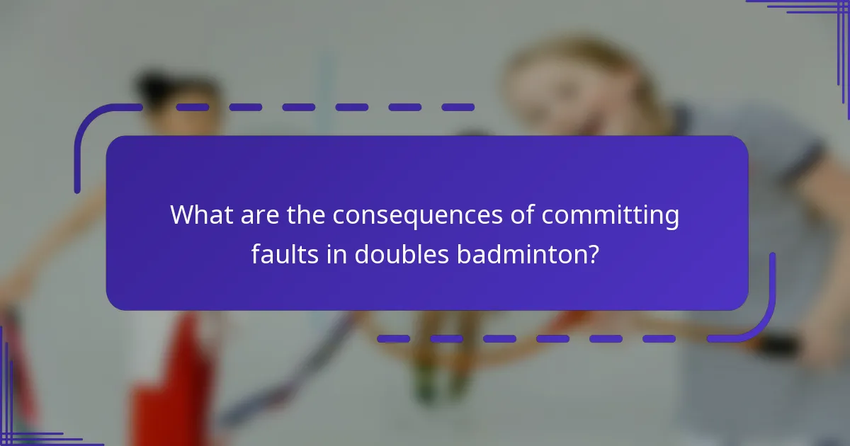 ¿Cómo se comparan las faltas de dobles con las faltas en el bádminton individuales?