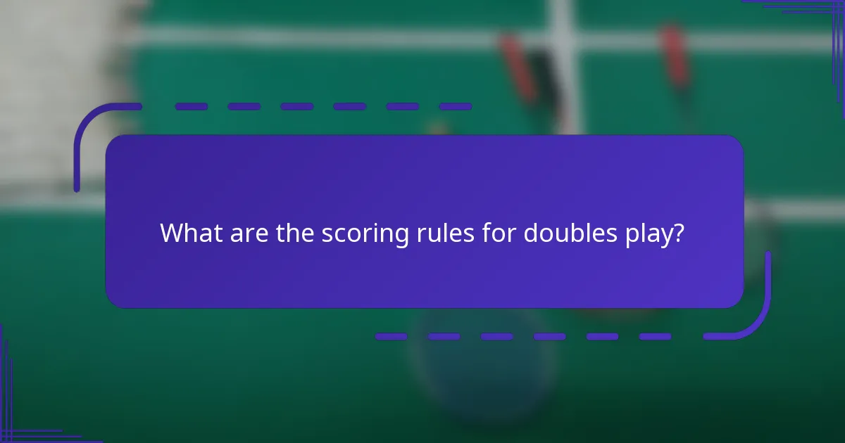 ¿Cuáles son las diferencias en la puntuación de dobles entre deportes?