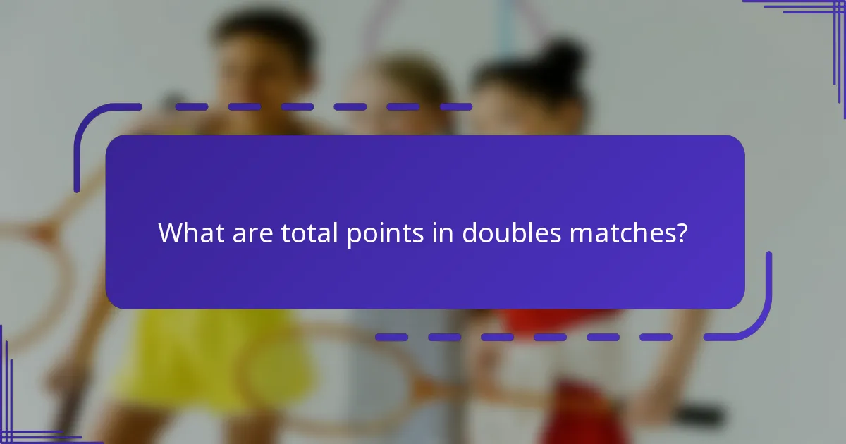 ¿Cómo se comparan los puntos de los partidos de dobles entre torneos?